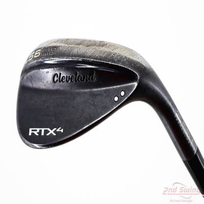 Cleveland RTX 4 Black Satin Wedge Sand SW 56° 10 Deg Bounce Mid Dynamic Gold Tour Issue S400 Steel Stiff Right Handed 35.5in