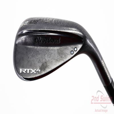 Cleveland RTX 4 Black Satin Wedge Gap GW 52° 10 Deg Bounce Mid Dynamic Gold Tour Issue S400 Steel Stiff Right Handed 35.75in