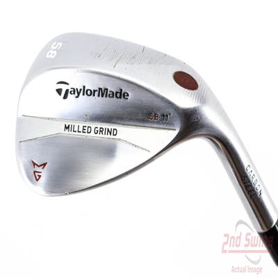 TaylorMade Milled Grind Raw Wedge Lob LW 58° 11 Deg Bounce True Temper Dynamic Gold Steel Wedge Flex Right Handed 35.0in