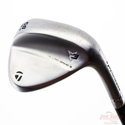 TaylorMade Milled Grind 3 Raw Chrome Wedge Lob LW 58° 12 Deg Bounce Dynamic Gold Tour Issue S200 Steel Stiff Right Handed 34.75in