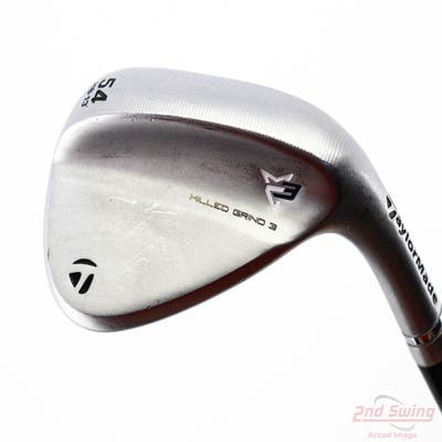 TaylorMade Milled Grind 3 Raw Chrome Wedge Sand SW 54° 13 Deg Bounce Dynamic Gold Tour Issue S200 Steel Stiff Right Handed 35.25in