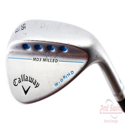 Callaway MD3 Milled Chrome W-Grind Wedge Sand SW 56° 12 Deg Bounce W Grind Stock Graphite Shaft Graphite Ladies Right Handed 34.25in