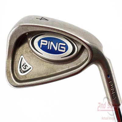 Ping i5 Single Iron 4 Iron Stock Steel Shaft Steel Stiff Right Handed Blue Dot 38.25in