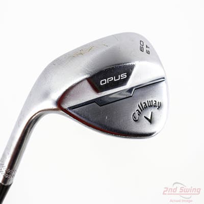 Callaway Opus Brushed Chrome Wedge Lob LW 60° 6 Deg Bounce T Grind Nippon NS Pro Modus 3 Tour 120 Steel X-Stiff Left Handed 35.25in