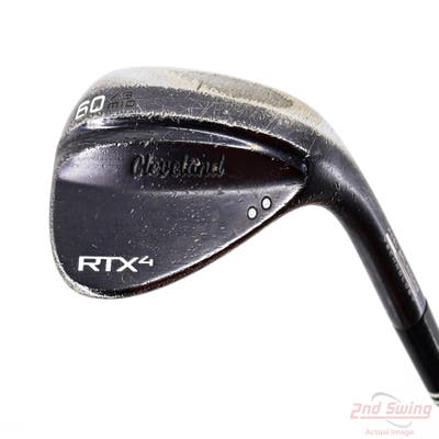 Cleveland RTX 4 Black Satin Wedge Lob LW 60° 9 Deg Bounce Dynamic Gold Tour Issue S400 Steel Stiff Right Handed 35.25in