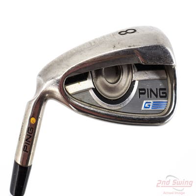 Ping 2016 G Single Iron 8 Iron Dynamic Gold AMT S300 Steel Stiff Left Handed Yellow Dot 37.0in