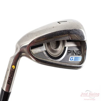 Ping 2016 G Single Iron 7 Iron AWT 2.0 Steel Stiff Left Handed Yellow Dot 37.25in