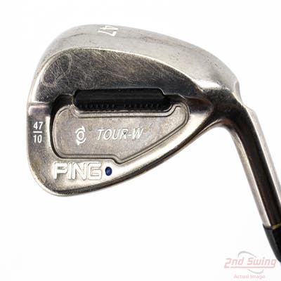 Ping Tour-W Brushed Silver Wedge Pitching Wedge PW 47° Stock Steel Shaft Steel Stiff Right Handed Blue Dot 37.0in