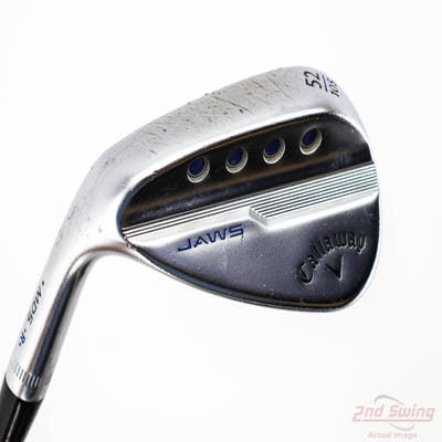 Callaway Jaws MD5 Platinum Chrome Wedge Gap GW 52° 10 Deg Bounce S Grind Callaway Stock Steel Steel Wedge Flex Left Handed 35.5in