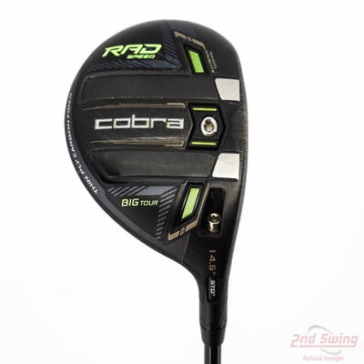 Cobra RAD Speed Big Tour Fairway Wood 3 Wood 3W 14.5° PX HZRDUS Smoke Black RDX 70 Graphite Stiff Right Handed 43.0in