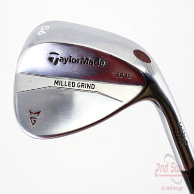 TaylorMade Milled Grind Satin Chrome Wedge Sand SW 56° 12 Deg Bounce True Temper Dynamic Gold Steel Wedge Flex Right Handed 35.5in