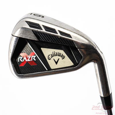 Callaway Razr X Single Iron 6 Iron Stock Steel Shaft Steel Uniflex Right Handed 37.25in