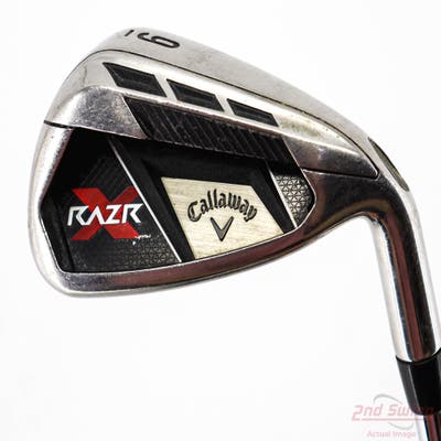 Callaway Razr X Single Iron 9 Iron Stock Steel Shaft Steel Uniflex Right Handed 35.75in