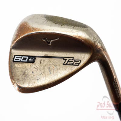 Mizuno T22 Denim Copper Wedge Lob LW 60° 10 Deg Bounce C Grind Stock Steel Shaft Steel Wedge Flex Right Handed 36.75in