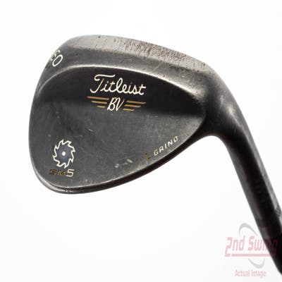 Titleist Vokey SM5 Raw Black Wedge Lob LW 60° 4 Deg Bounce L Grind Titleist SM5 BV Steel Wedge Flex Right Handed 35.25in