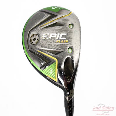 Callaway EPIC Flash Fairway Wood 3 Wood 3W 15° PX HZRDUS Smoke Black 80 Graphite Stiff Right Handed 40.5in