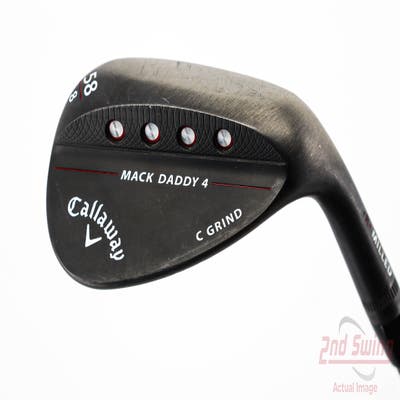 Callaway Mack Daddy 4 Black Wedge Lob LW 58° 8 Deg Bounce C Grind True Temper Elevate 95 VSS Black Steel Stiff Right Handed 35.0in