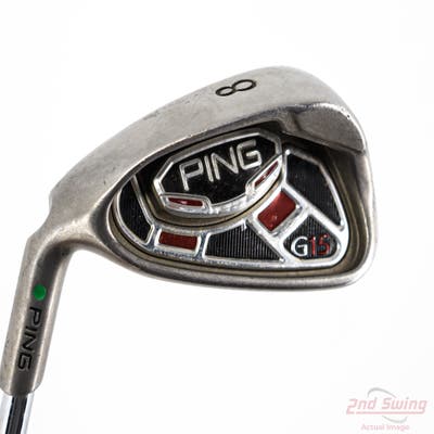 Ping G15 Single Iron 8 Iron Ping AWT Steel Stiff Left Handed Green Dot 37.5in