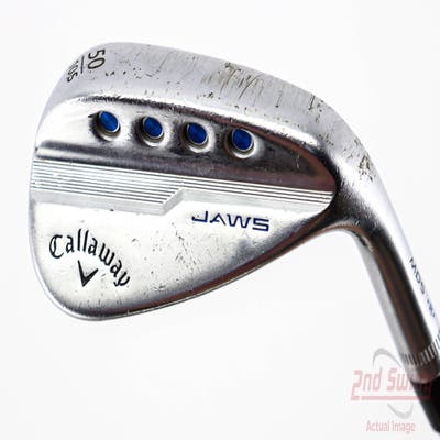 Callaway Jaws MD5 Platinum Chrome Wedge Gap GW 50° 10 Deg Bounce S Grind True Temper Dynamic Gold S300 Steel Stiff Right Handed 35.5in