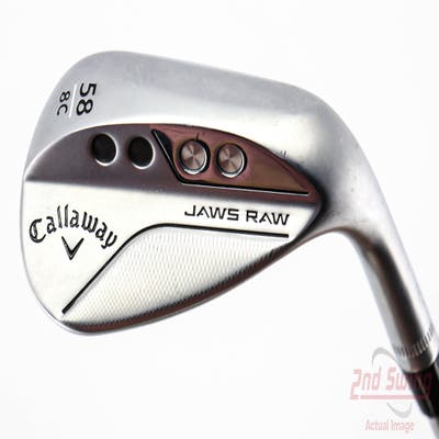 Callaway Jaws Raw Chrome Wedge Lob LW 58° 8 Deg Bounce C Grind Dynamic Gold Spinner TI Steel Wedge Flex Right Handed 35.0in