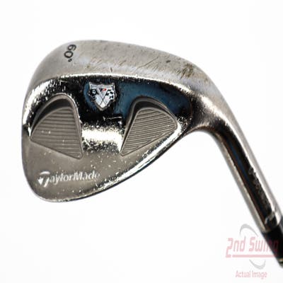 TaylorMade Rac Black TP Wedge Lob LW 60° 6 Deg Bounce Stock Steel Shaft Steel Wedge Flex Right Handed 35.75in