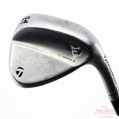 TaylorMade Milled Grind 3 Raw Chrome Wedge Sand SW 54° 13 Deg Bounce HB Dynamic Gold Tour Issue S400 Steel Stiff Right Handed 35.0in