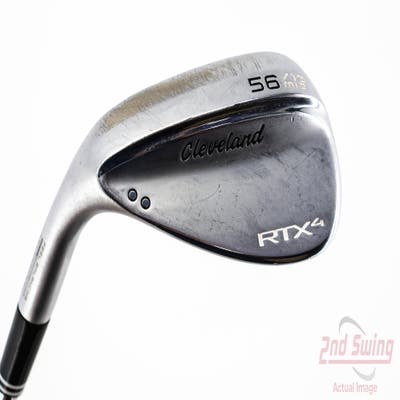 Cleveland RTX 4 Tour Satin Wedge Sand SW 56° 10 Deg Bounce Mid Dynamic Gold Tour Issue S400 Steel Stiff Left Handed 35.25in