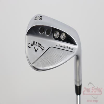 Callaway Jaws Raw Chrome Wedge Lob LW 58° 10 Deg Bounce S Grind Dynamic Gold Spinner TI Steel Wedge Flex Right Handed 34.5in