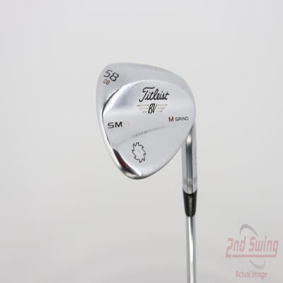 Titleist Vokey SM6 Tour Chrome Wedge Lob LW 58° 8 Deg Bounce M Grind SM6 BV Steel Wedge Flex Right Handed 35.25in