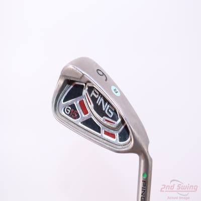 Ping G15 Single Iron 6 Iron Stock Steel Shaft Steel Regular Right Handed Green Dot 38.0in