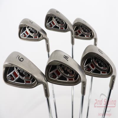 Ping G15 Iron Set 6-PW GW Stock Steel Shaft Steel Soft Regular Right Handed White Dot 38.0in