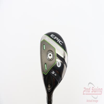 Mint Callaway EPIC Super Hybrid 3 Hybrid 18° Aerotech SteelFiber fc70 Graphite Stiff Left Handed 41.0in