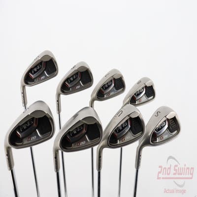 Ping G20 Iron Set 5-PW AW SW Ping CFS Steel Senior Left Handed Black Dot 38.0in