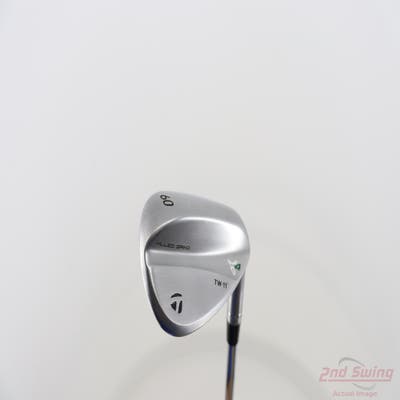 TaylorMade Milled Grind 4 Chrome Wedge Lob LW 60° 11 Deg Bounce T Grind FST KBS Tour $-Taper Steel Stiff Right Handed 35.0in