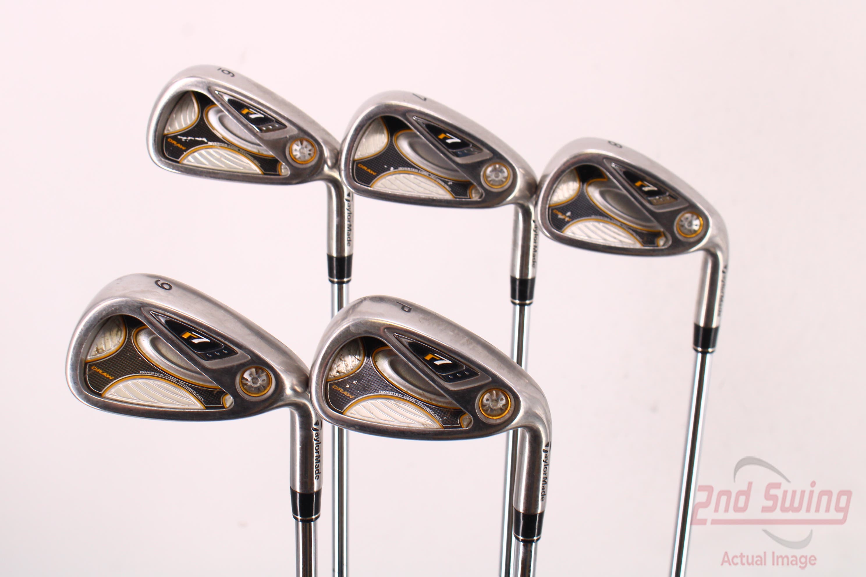 TaylorMade R7 Draw Iron Set 6PW TM TStep 90 Steel Stiff Right Handed