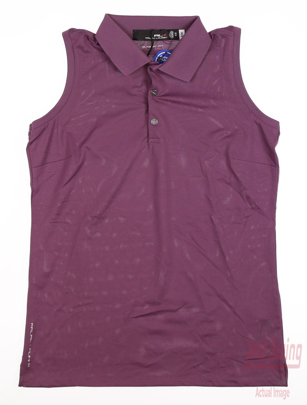 New Womens Ralph Lauren RLX Sleeveless Polo X-Small XS Purple Msrp New Apparel