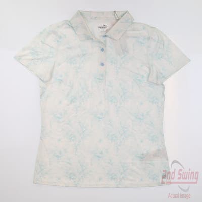 New Womens Puma Cloudspun Tropical Polo X-Small XS Multi MSRP $60