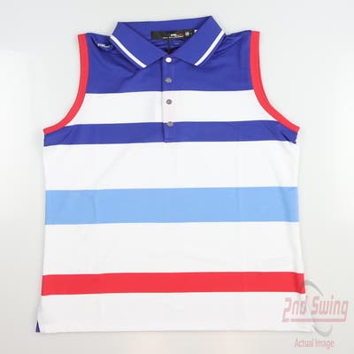 New Womens Ralph Lauren RLX Golf Sleeveless Polo Small S Multi MSRP $110