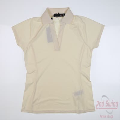 New Womens Ralph Lauren RLX Polo Large L Cream MSRP $89