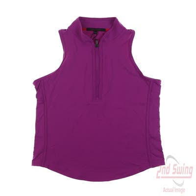 New Womens Greyson Sleeveless Polo X-Small XS Purple MSRP $99