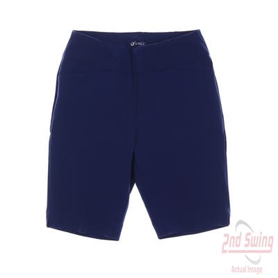 New Womens IBKUL Golf Shorts 6 Blue MSRP $90