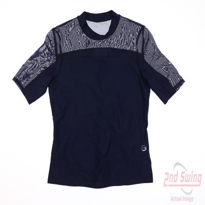 New Womens Foray Golf Polo Medium M Navy Blue MSRP $119