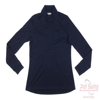 New Womens Greg Norman 1/4 Zip Pullover Medium M Blue MSRP $60