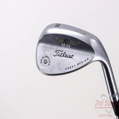 Titleist Vokey Spin Milled SM4 Chrome Wedge Lob LW 58° 9 Deg Bounce Titleist Vokey BV Steel Wedge Flex Right Handed 35.25in