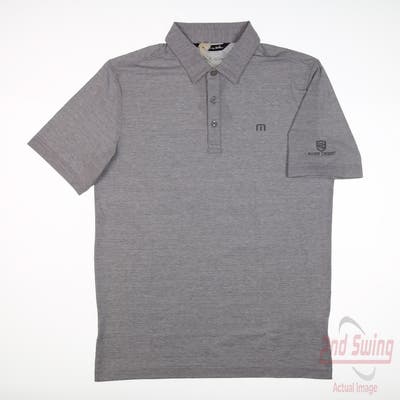 New W/ Logo Mens Travis Mathew Polo Small S Gray MSRP $90