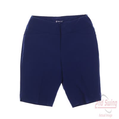 New Womens IBKUL Golf Shorts 2 Blue MSRP $90