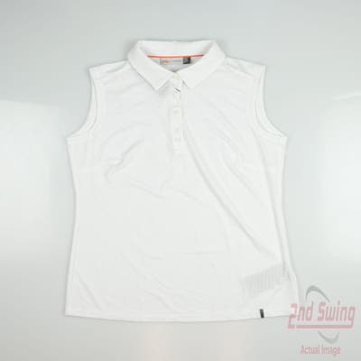 New Womens KJUS Sleeveless Polo Medium M White MSRP $110