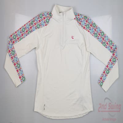 New W/ Logo Womens Ralph Lauren RLX Golf 1/4 Zip Pullover X-Small XS Multi MSRP $140