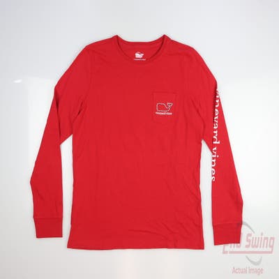 New Womens Vineyard Vines Long Sleeve Small S Red MSRP $50