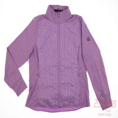 New W/ Logo Womens Ralph Lauren RLX Golf Jacket Large L Purple MSRP $198